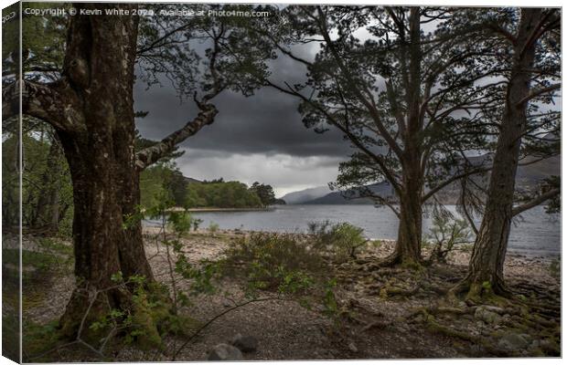 Gloomy Loch Maree Canvas Print by Kevin White