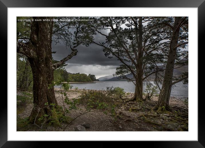 Gloomy Loch Maree Framed Mounted Print by Kevin White