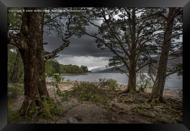 Gloomy Loch Maree Framed Print by Kevin White