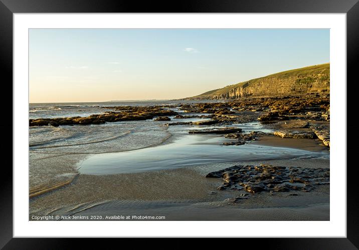 Dunraven Bay Glamorgan Heritage Coast  Framed Mounted Print by Nick Jenkins