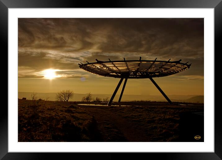 Halo - Rossendale Sunset. Framed Mounted Print by Glen Allen
