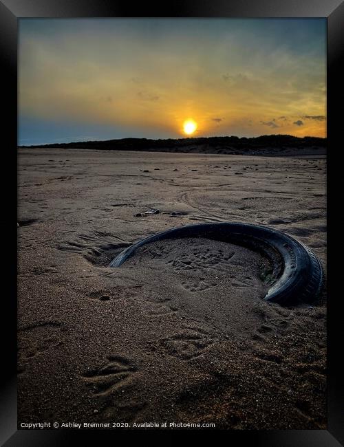 A Tired Sunset Framed Print by Ashley Bremner