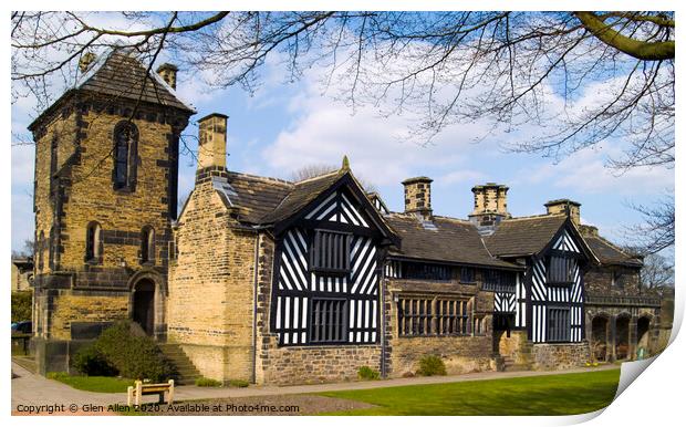 Shibden Hall - Halifax England Print by Glen Allen