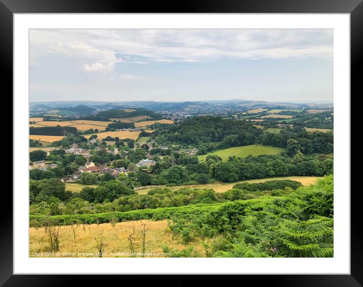 A view from Colmers Hill in Dorset Framed Mounted Print by Simon Marlow