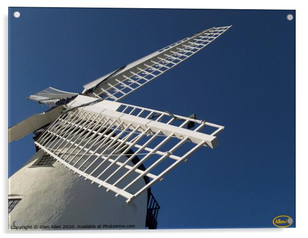 Windmill Melin Llynon, Llanddeusant Anglesey Acrylic by Glen Allen