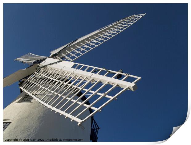 Windmill Melin Llynon, Llanddeusant Anglesey Print by Glen Allen