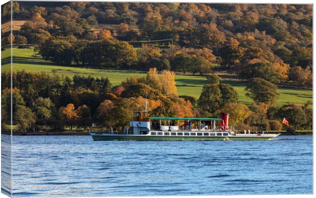 Ullswater Steamer Canvas Print by CHRIS BARNARD