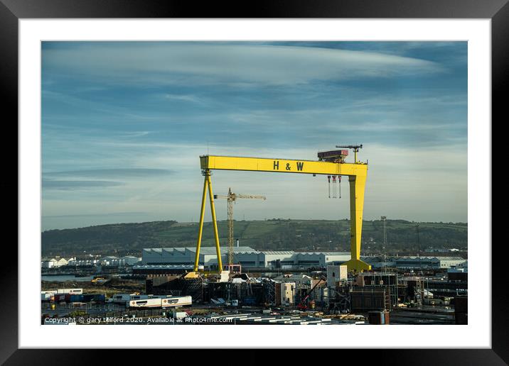 Belfast docks Framed Mounted Print by gary telford