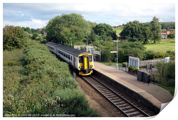 Countryside village Railway station at West Runton in Norfolk. Print by john hill