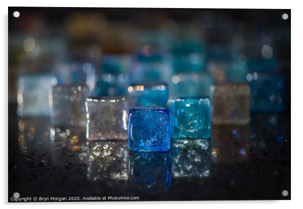 Colourful glass tablets Acrylic by Bryn Morgan