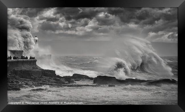 The raging sea Framed Print by Paul James
