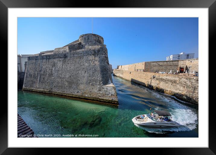 The Royal walls of Ceuta , the fortifications around Ceuta. Framed Mounted Print by Chris North