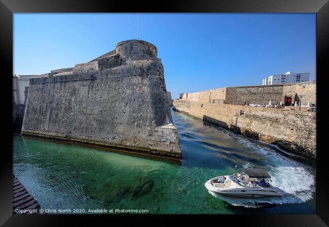 The Royal walls of Ceuta , the fortifications around Ceuta. Framed Print by Chris North