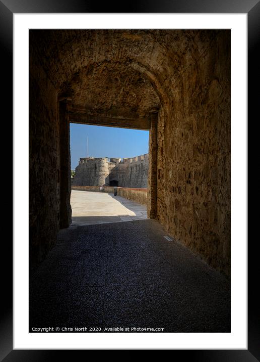 The Royal walls of Ceuta , the fortifications around sCeuta. Framed Mounted Print by Chris North