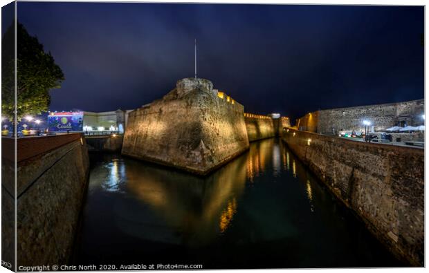 The Royal walls of Ceuta , the fortifications arou Canvas Print by Chris North
