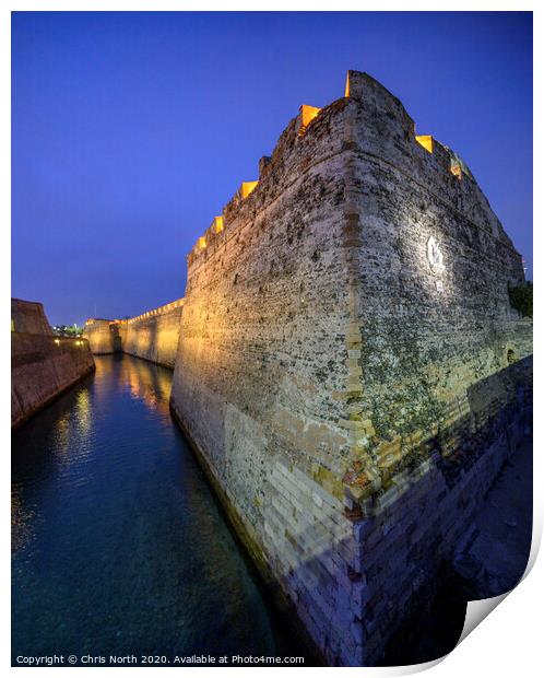 The Royal walls of Ceuta , the fortifications around Ceuta. Print by Chris North