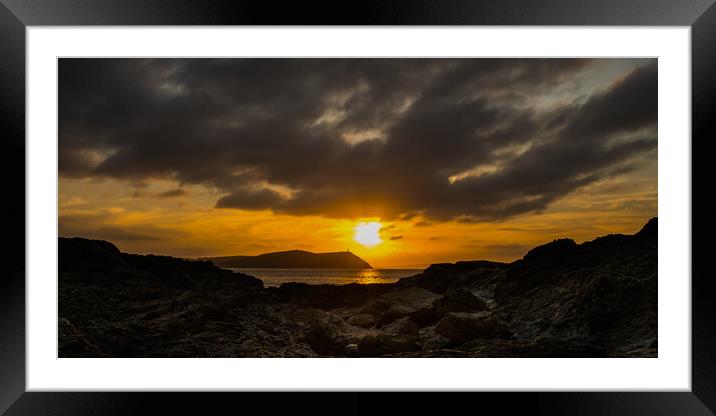 Baby Bay Sunset Framed Mounted Print by David Wilkins