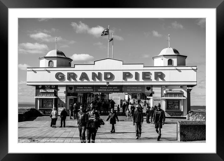 Grand Pier Entrance Weston Super Mare Framed Mounted Print by Heather Anderton