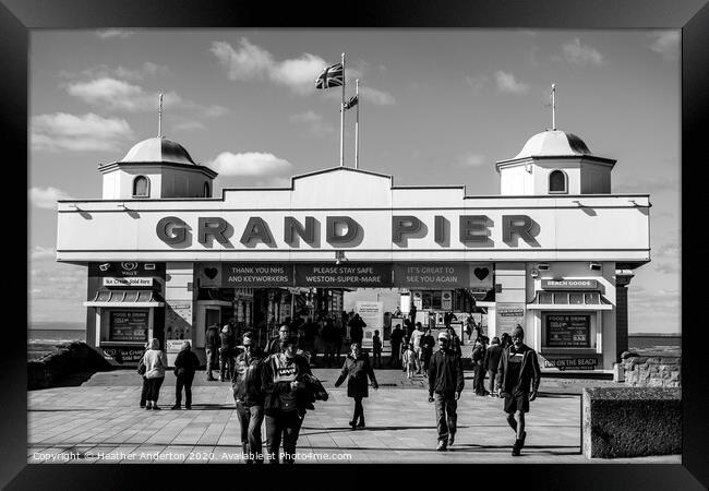 Grand Pier Entrance Weston Super Mare Framed Print by Heather Anderton