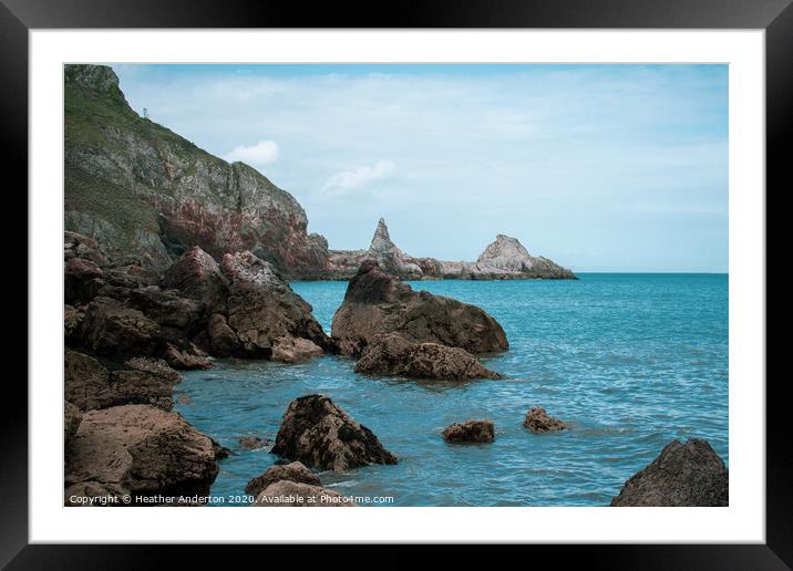 Tide’s In at Anstey’s Cove  Framed Mounted Print by Heather Anderton
