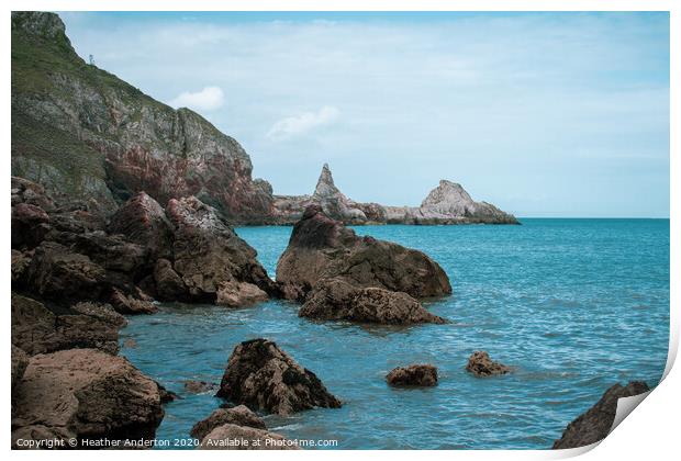 Tide’s In at Anstey’s Cove  Print by Heather Anderton