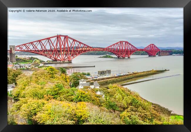 The Forth Bridge Framed Print by Valerie Paterson