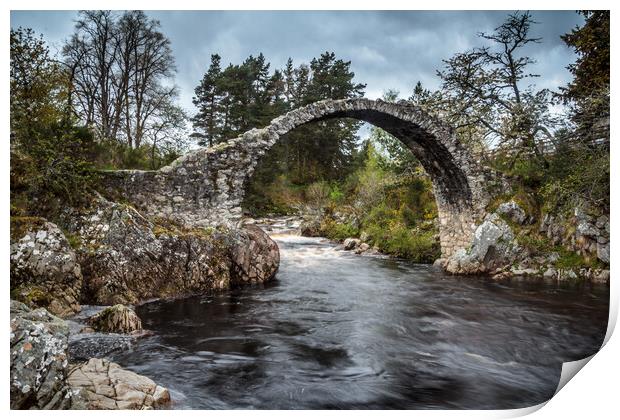 Packhouse bridge, Carrbridge Print by Wendy Williams CPAGB