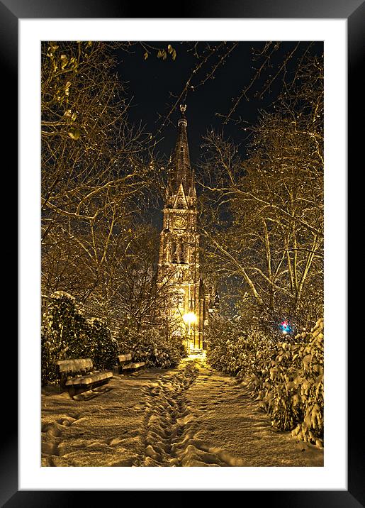 Snow church Framed Mounted Print by Nathan Wright
