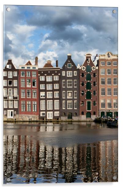 Houses of Amsterdam Acrylic by Artur Bogacki