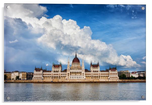 Hungarian Parliament Building in Budapest Acrylic by Artur Bogacki