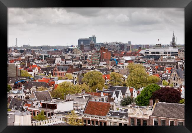 City of Amsterdam from Above Framed Print by Artur Bogacki