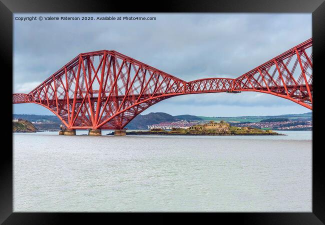 The Forth Bridge Framed Print by Valerie Paterson
