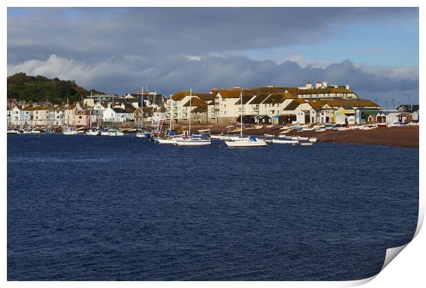 Cloudy October day at Teignmouth Print by Jeremy Hayden