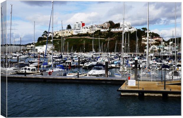 Sea of Masts in Torquay Canvas Print by Jeremy Hayden