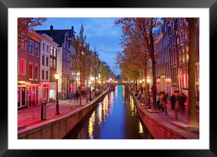 Red Light District in Amsterdam Framed Mounted Print by Artur Bogacki