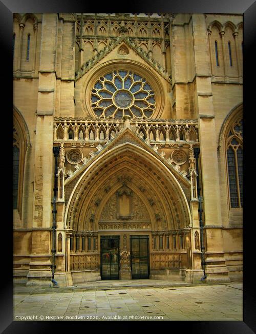 Bristol Cathedral Framed Print by Heather Goodwin