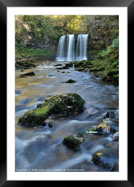Sgwd Yr Eira on the Afon Hepste Framed Mounted Print by Philip Veale