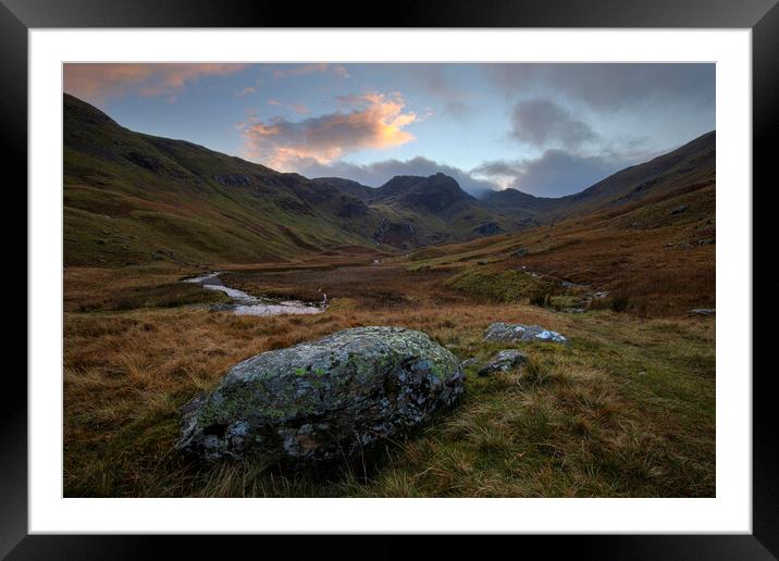 Deepdale Valley Lake District Framed Mounted Print by CHRIS BARNARD