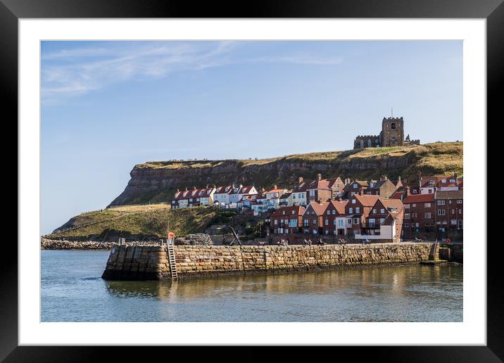 Harbour pier at Whitby Framed Mounted Print by Jason Wells