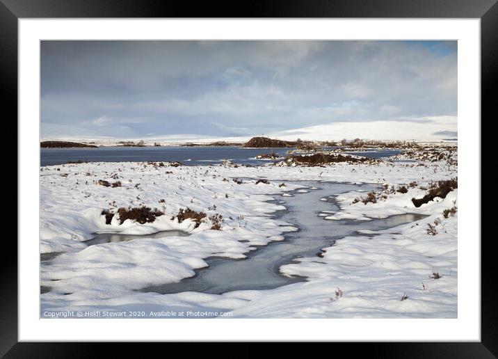 A snowy Rannoch Moor Framed Mounted Print by Heidi Stewart