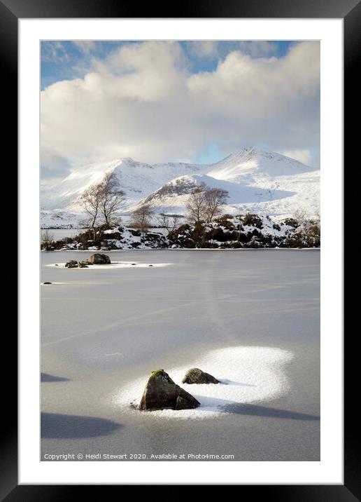 Rannoch Moor in Winter Framed Mounted Print by Heidi Stewart