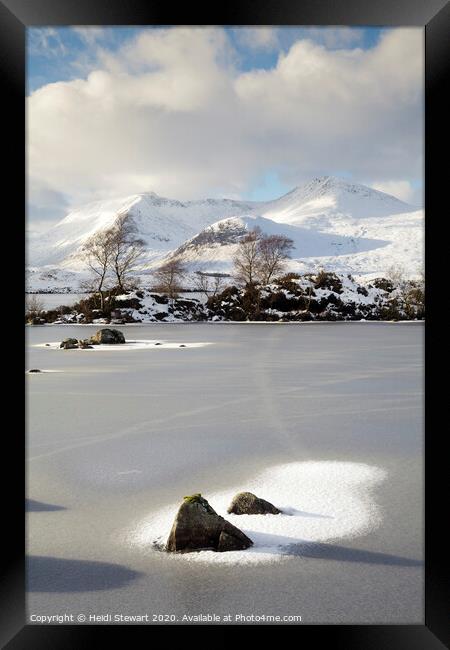 Rannoch Moor in Winter Framed Print by Heidi Stewart