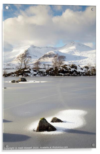 Rannoch Moor in Winter Acrylic by Heidi Stewart