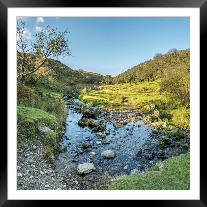 Chetsford Water, Exmoor Framed Mounted Print by Shaun Davey