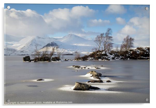 Rannoch Moor in Winter Acrylic by Heidi Stewart