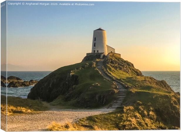 Llanddwyn Island Lighthouse Anglesey  Canvas Print by Angharad Morgan