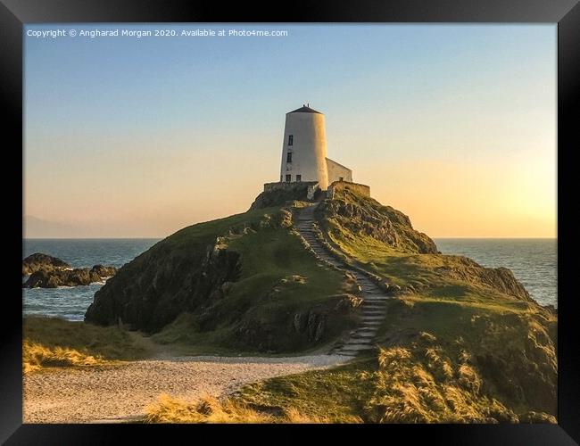 Llanddwyn Island Lighthouse Anglesey  Framed Print by Angharad Morgan
