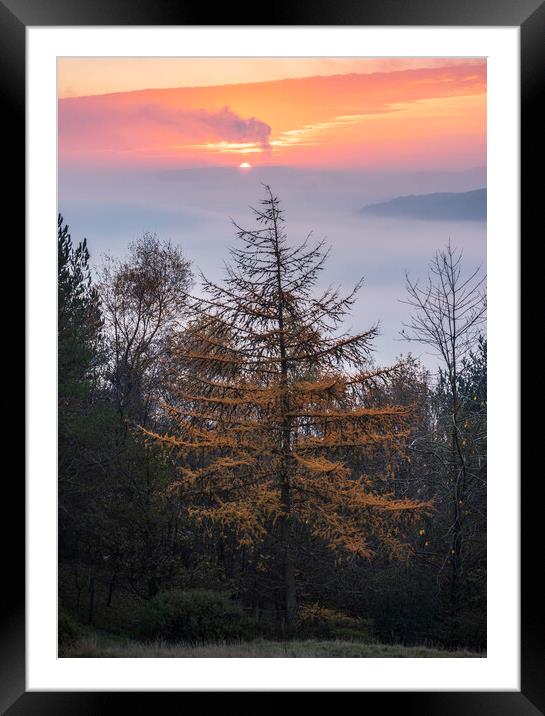 Autumn sunrise, Peak District Framed Mounted Print by John Finney