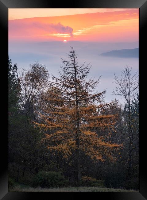 Autumn sunrise, Peak District Framed Print by John Finney