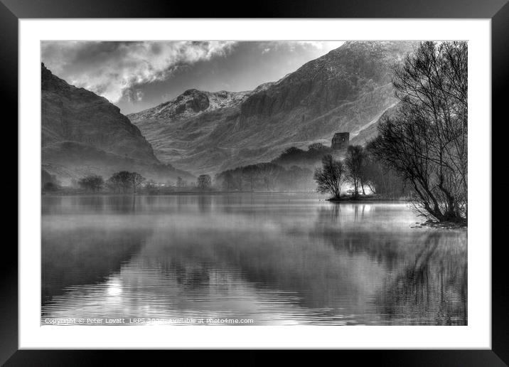 Misty Llyn Padarn, Snowdonia Framed Mounted Print by Peter Lovatt  LRPS